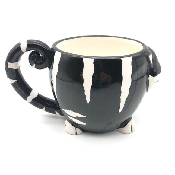 Pier 1 Imports Chubby Cat 3D Mug Dolomite Hand Painted Tail Handle Collectible - Picture 3 of 10